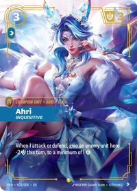 Vendetta : Ahri - Inquisitive - SP3/006 - Foil - Showcase - Champion Unit