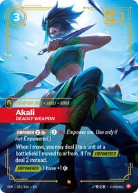 Vendetta : Akali - Deadly Weapon - 021/166 - Foil - Epic - Champion Unit