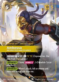 Vendetta : Ambessa - Respected and Feared - 136/166 - Foil - Epic - Champion Unit