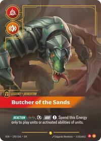 Vendetta : Renekton - Butcher of the Sands (Overnumbered) - 190/166 - Foil - Showcase - Legend
