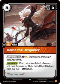 Vendetta : Dame the Despoiler - 079/166 - Normal - Uncommon - Unit