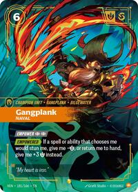 Vendetta : Gangplank - Naval (Overnumbered) - 181/166 - Foil - Showcase - Champion Unit