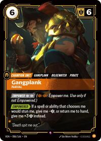 Vendetta : Gangplank - Naval - 086/166 - Foil - Rare - Champion Unit