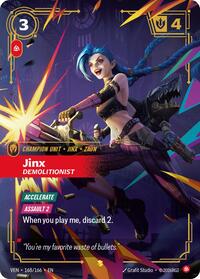 Vendetta : Jinx - Demolitionist (Overnumbered) - 168/166 - Foil - Showcase - Champion Unit