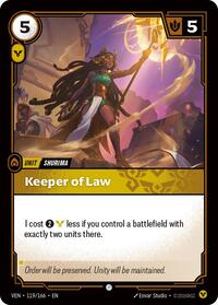 Vendetta : Keeper of Law - 119/166 - Normal - Common - Unit Foil