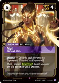 Vendetta : Mel - Defiant Soul - 110/166 - Foil - Rare - Champion Unit