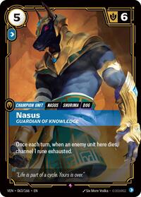 Vendetta : Nasus - Guardian of Knowledge - 063/166 - Foil - Rare - Champion Unit