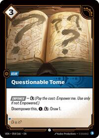 Vendetta : Questionable Tome - 054/166 - Normal - Common - Gear Foil