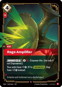 Vendetta : Rage Amplifier - 018/166 - Foil - Rare - Gear