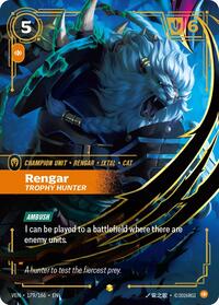 Vendetta : Rengar - Trophy Hunter (Overnumbered) - 179/166 - Foil - Showcase - Champion Unit