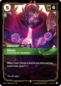 Vendetta : Shen - Scourge of Shadows (Alternate Art) - 042a/166 - Foil - Showcase - Champion Unit