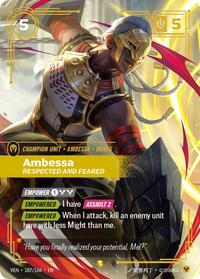 Vendetta : Ambessa - Respected and Feared (Overnumbered) - 187/166 - Foil - Showcase - Champion Unit