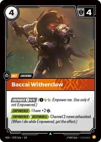 Vendetta : Baccai Witherclaw - 078/166 - Normal - Uncommon - Unit Foil