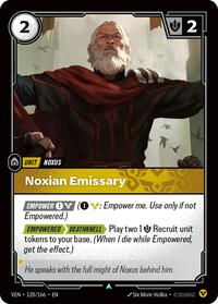 Vendetta : Noxian Emissary - 128/166 - Normal - Uncommon - Unit