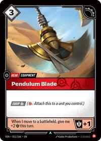 Vendetta : Pendulum Blade - 011/166 - Normal - Uncommon - Gear Foil