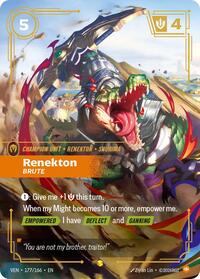 Vendetta : Renekton - Brute (Overnumbered) - 177/166 - Foil - Showcase - Champion Unit