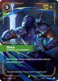Vendetta : Shen - Scourge of Shadows (Overnumbered) - 170/166 - Foil - Showcase - Champion Unit