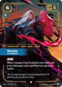 Vendetta : Swain - Visionary (Overnumbered) - 173/166 - Foil - Showcase - Champion Unit