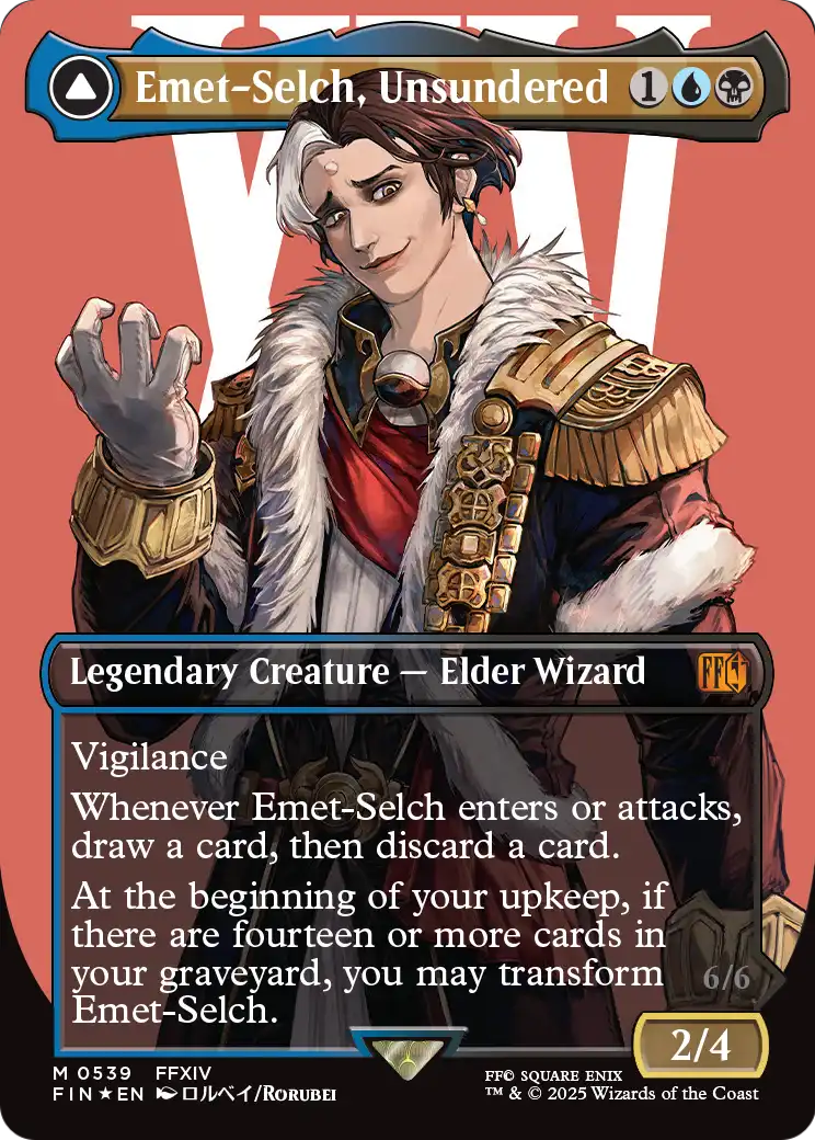 Emet-Selch, Unsundered (Borderless) (Surge Foil) (FIN-539) [FINAL FANTASY] Foil