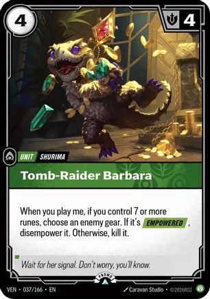 Tomb-Raider Barbara (037/166) - Riftbound Organized Play Promotional Cards Foil