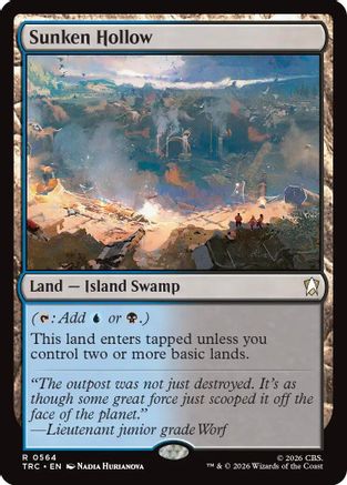 Sunken Hollow (Surge Foil) (TRC-564) [Commander: Star Trek] Foil
