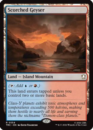 Scorched Geyser (Surge Foil) (TRC-554) [Commander: Star Trek] Foil