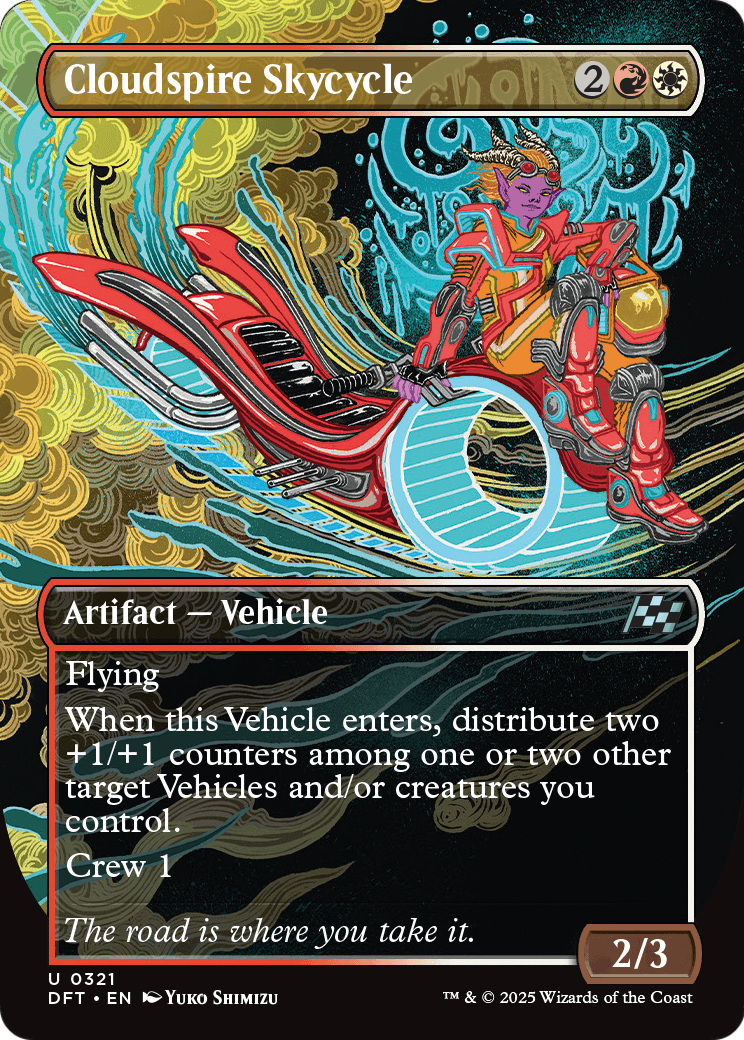 Cloudspire Skycycle (Borderless) (DFT-321) [Aetherdrift] Foil