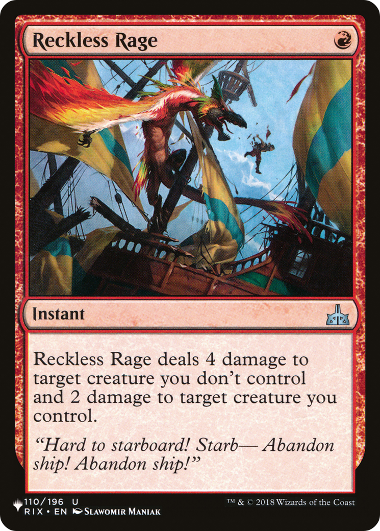 Reckless Rage (LIST-110/196) [The List]