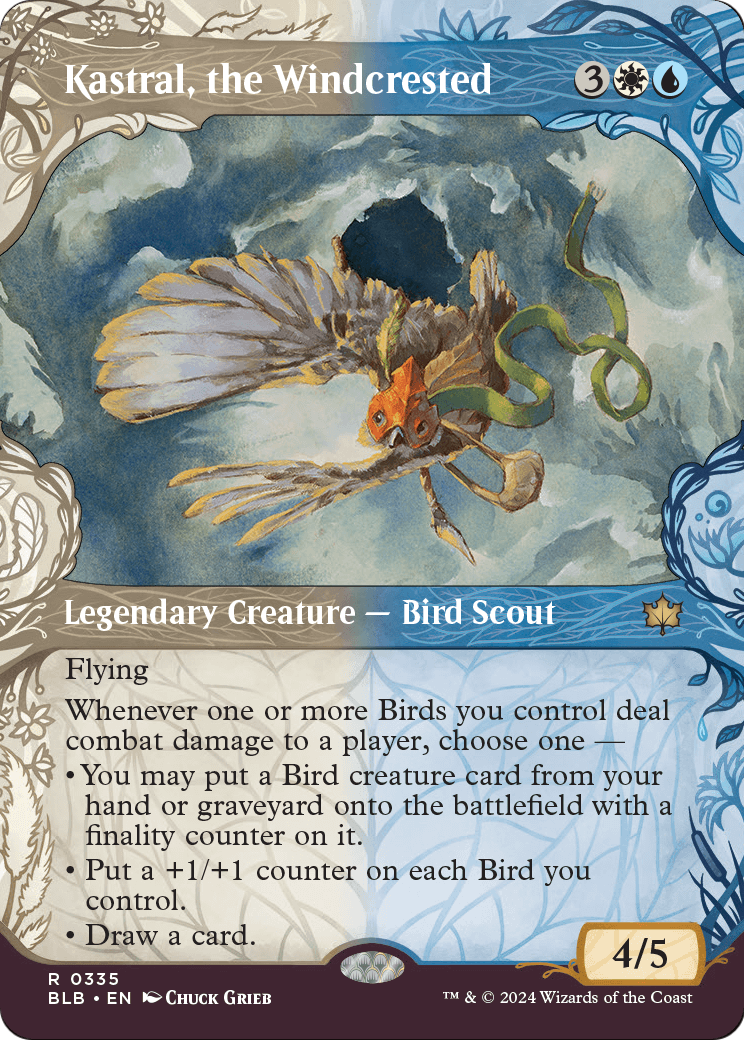 Kastral, the Windcrested (Showcase) (BLB-335) (Borderless) [Bloomburrow] Foil