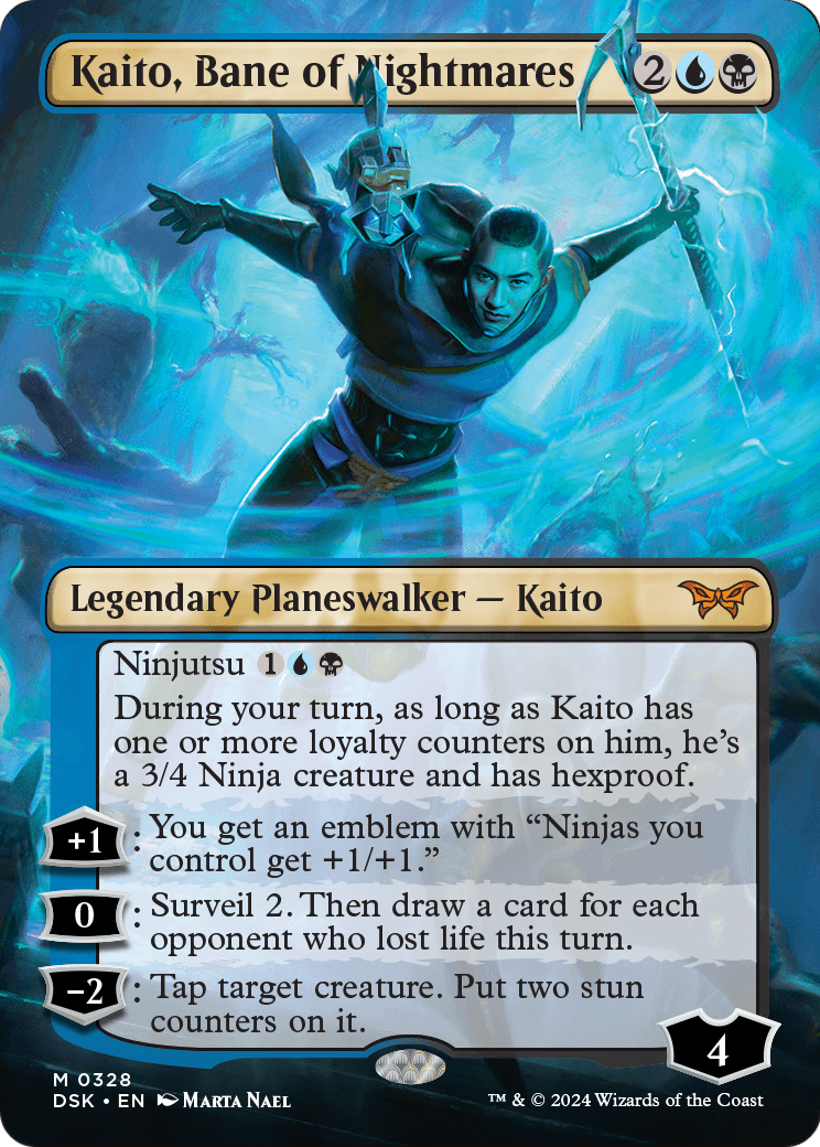 Kaito, Bane of Nightmares (Borderless) (DSK-328) [Duskmourn: House of Horror] Foil