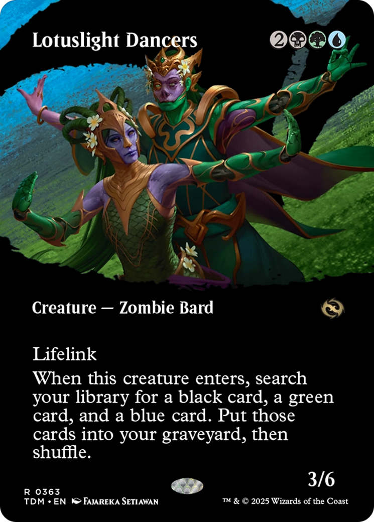 Lotuslight Dancers (Borderless) (TDM-363) (Showcase) [Tarkir: Dragonstorm] Foil