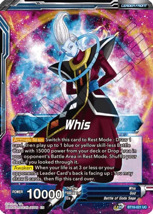 Whis // Whis, Invitation to Battle (BT16-021) [Realm of the Gods]