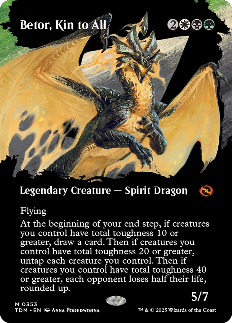 Betor, Kin to All (Borderless) (TDM-353) (Showcase) [Tarkir: Dragonstorm] Foil
