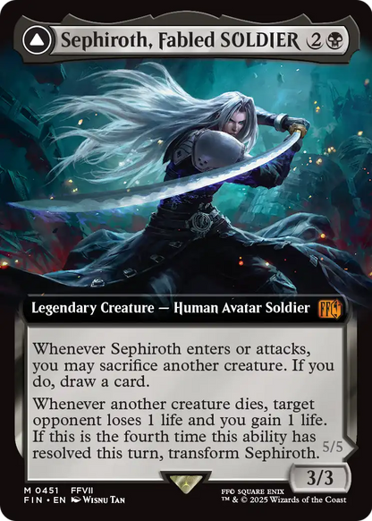 Sephiroth, Fabled SOLDIER (Extended Art) (FIN-451) [FINAL FANTASY] Foil