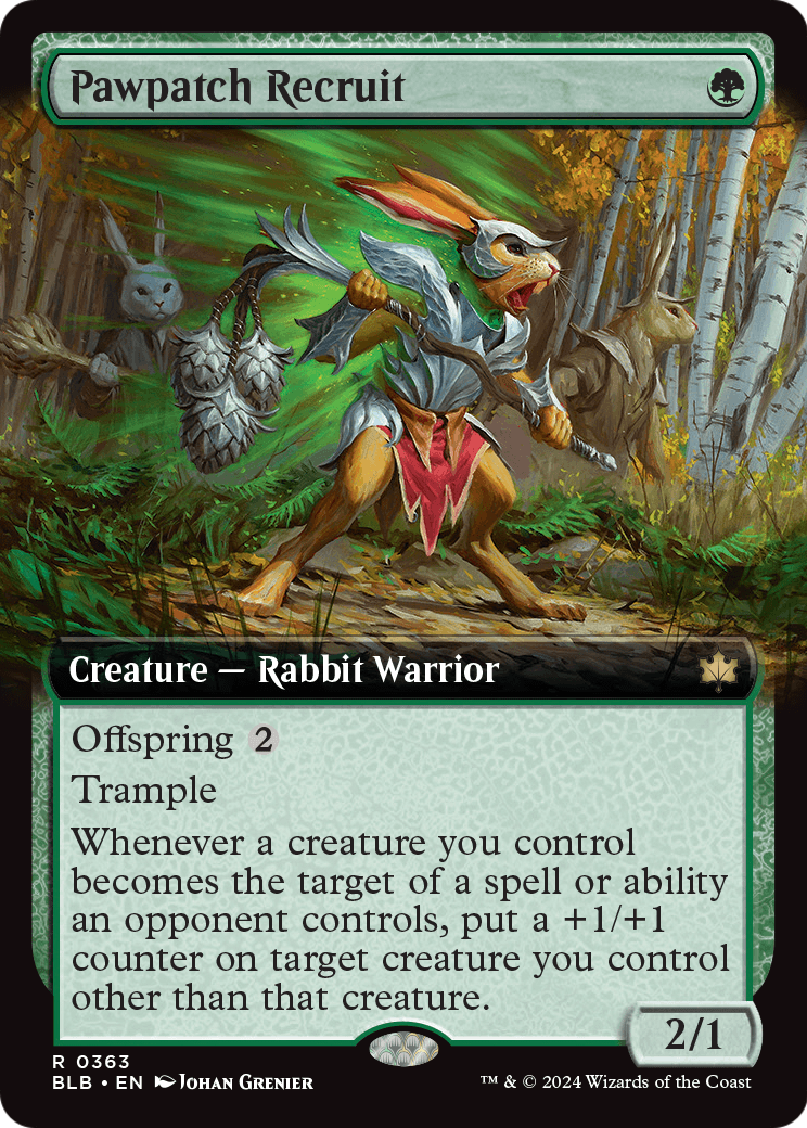 Pawpatch Recruit (Extended Art) (BLB-363) [Bloomburrow] Foil