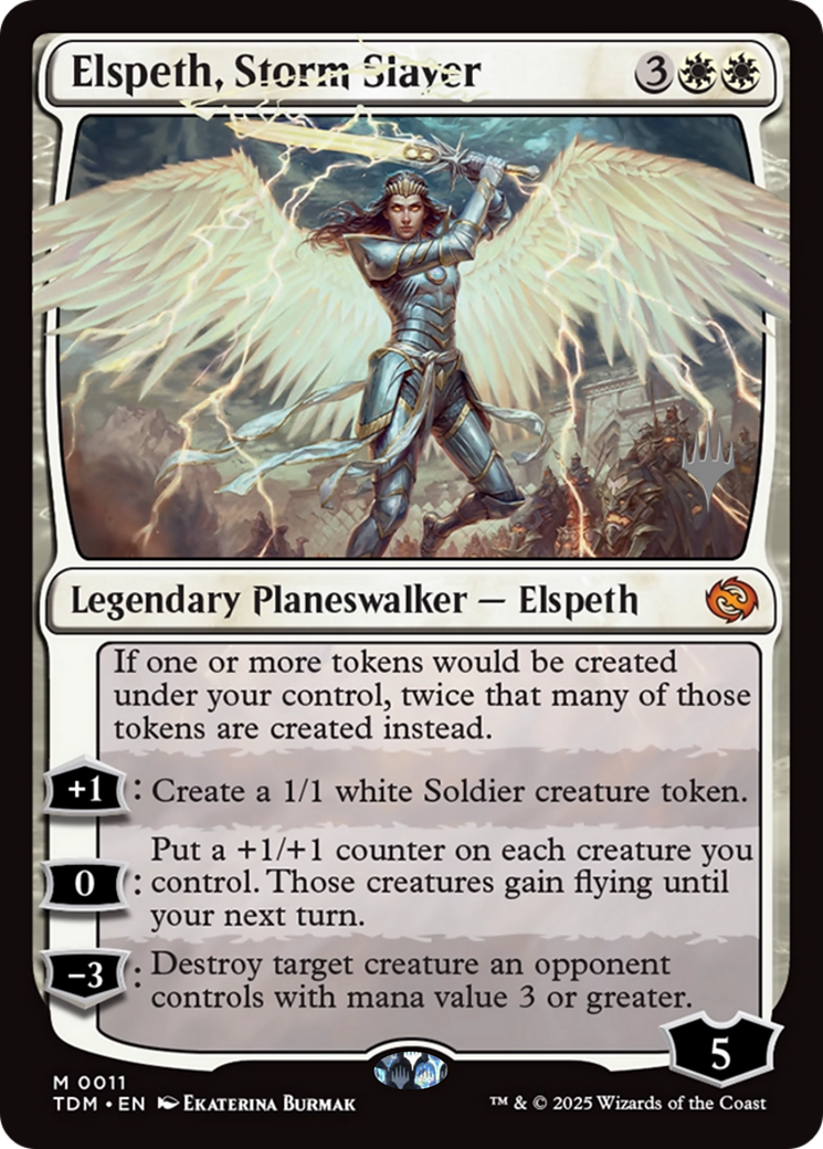 Elspeth, Storm Slayer (PPTDM-011) [Promo Pack: Tarkir: Dragonstorm]