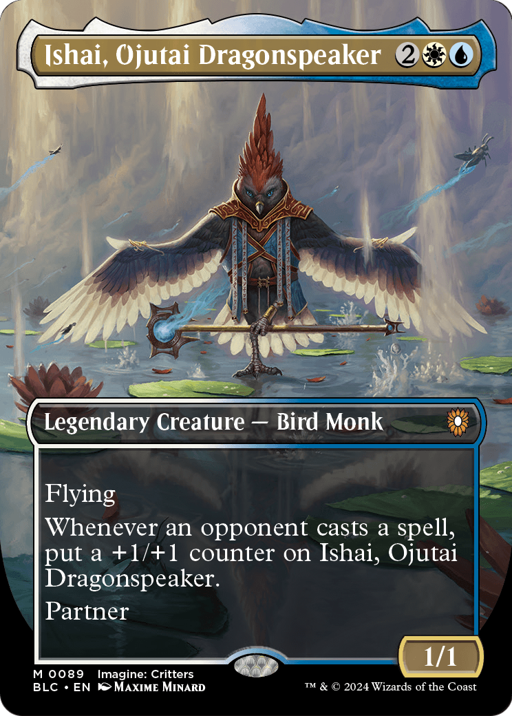 Ishai, Ojutai Dragonspeaker (Borderless) (BLC-089) [Bloomburrow Commander] Foil