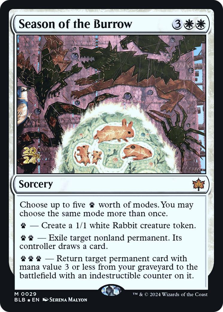 Season of the Burrow (PRE-029) [Bloomburrow Promos] Foil