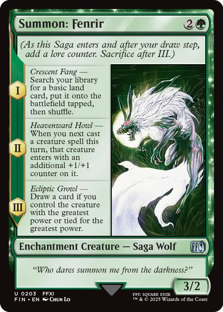 Summon: Fenrir (FIN-203) [FINAL FANTASY] Foil