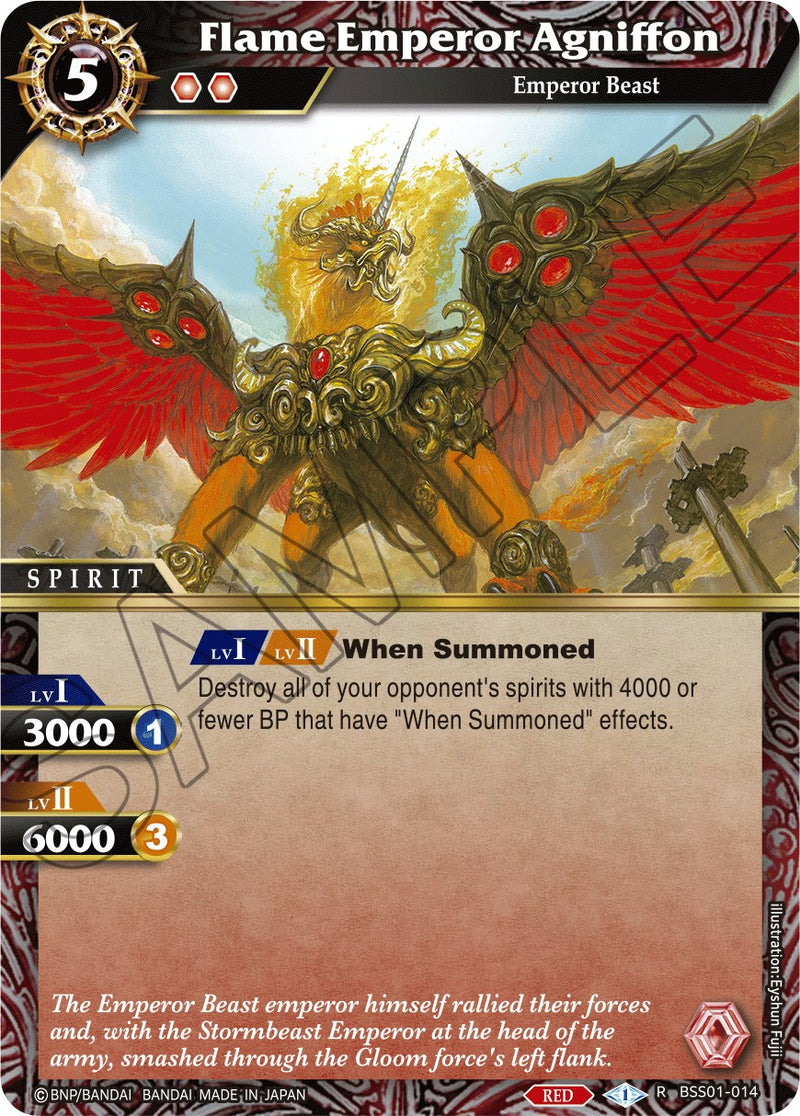 Flame Emperor Agniffon (BSS01-014) [Dawn of History]