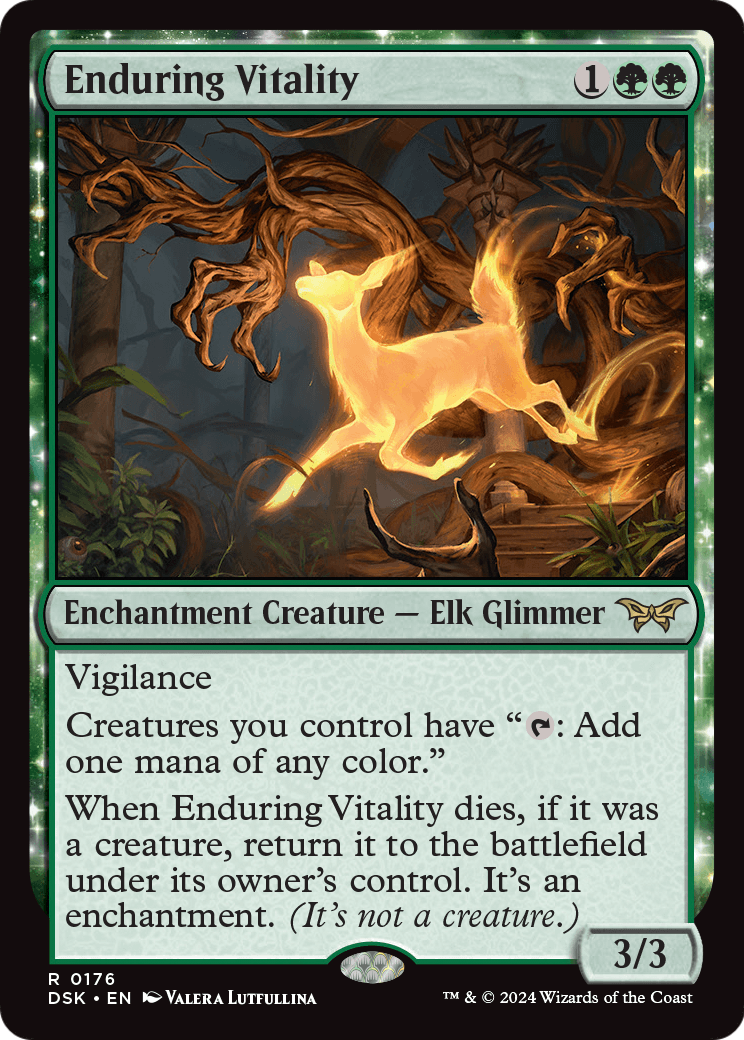 Enduring Vitality (DSK-176) [Duskmourn: House of Horror] Foil