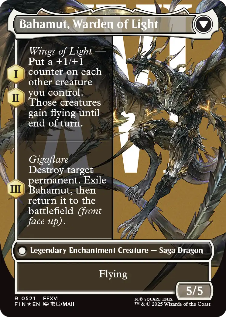 Dion, Bahamut's Dominant (Borderless) (Surge Foil) (FIN-521) [FINAL FANTASY] Foil