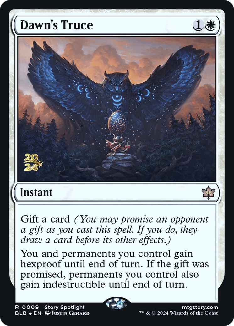 Dawn's Truce (PRE-009) [Bloomburrow Promos] Foil