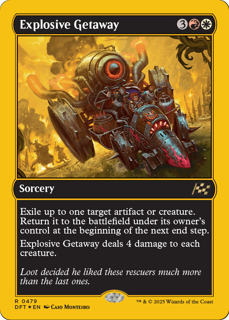 Explosive Getaway (First-Place Foil) (DFT-479) [Aetherdrift] Foil