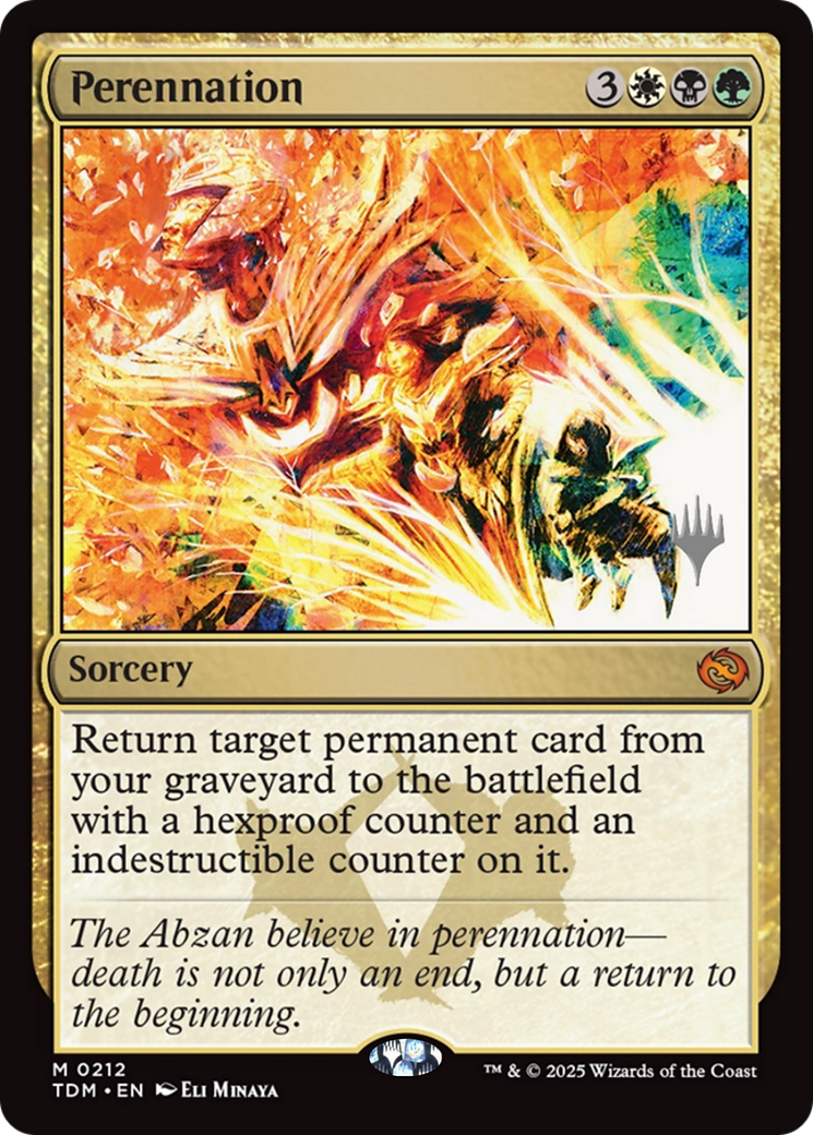 Perennation (PPTDM-212) [Promo Pack: Tarkir: Dragonstorm] Foil