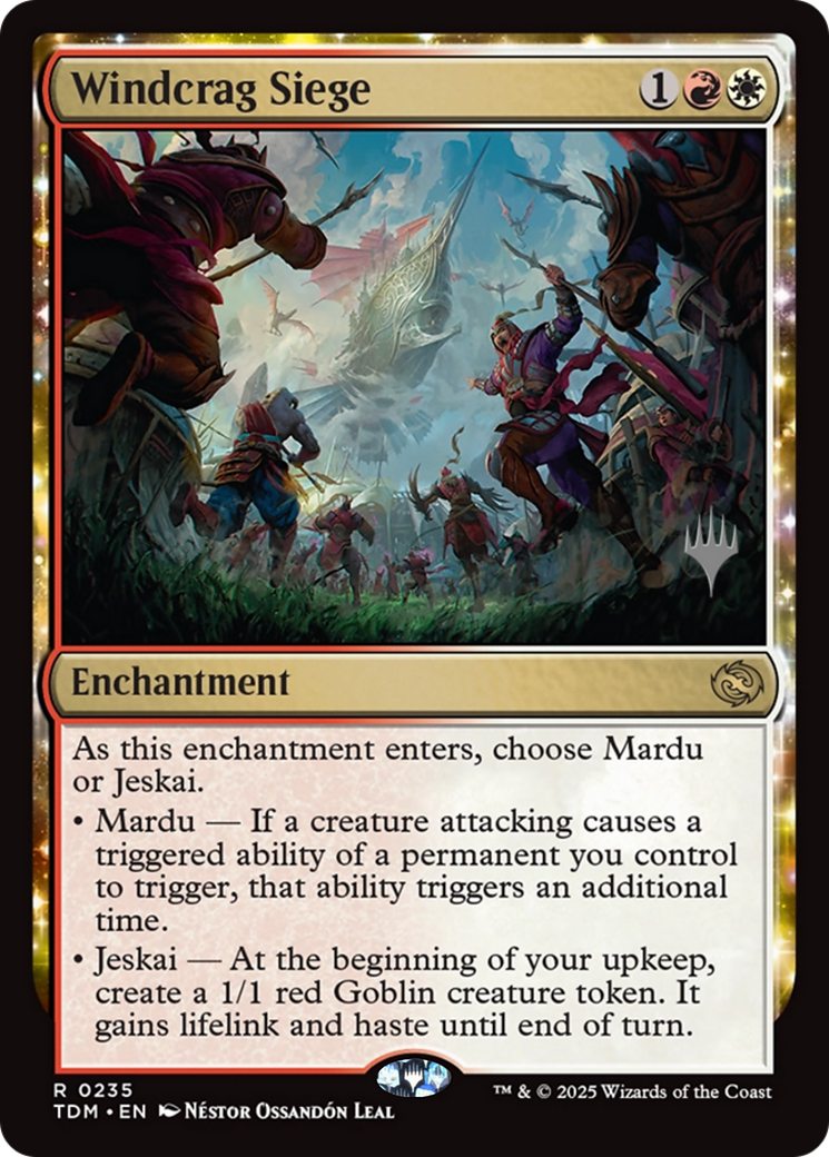 Windcrag Siege (PPTDM-235) [Promo Pack: Tarkir: Dragonstorm] Foil