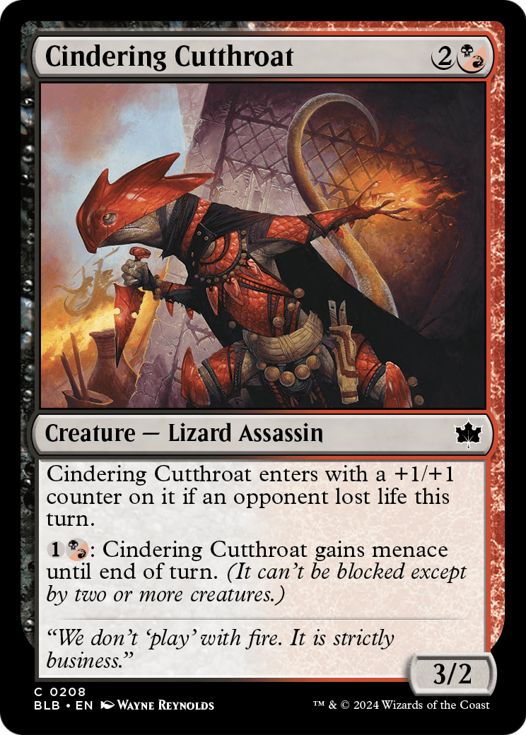 Cindering Cutthroat (BLB-208) [Bloomburrow] Foil