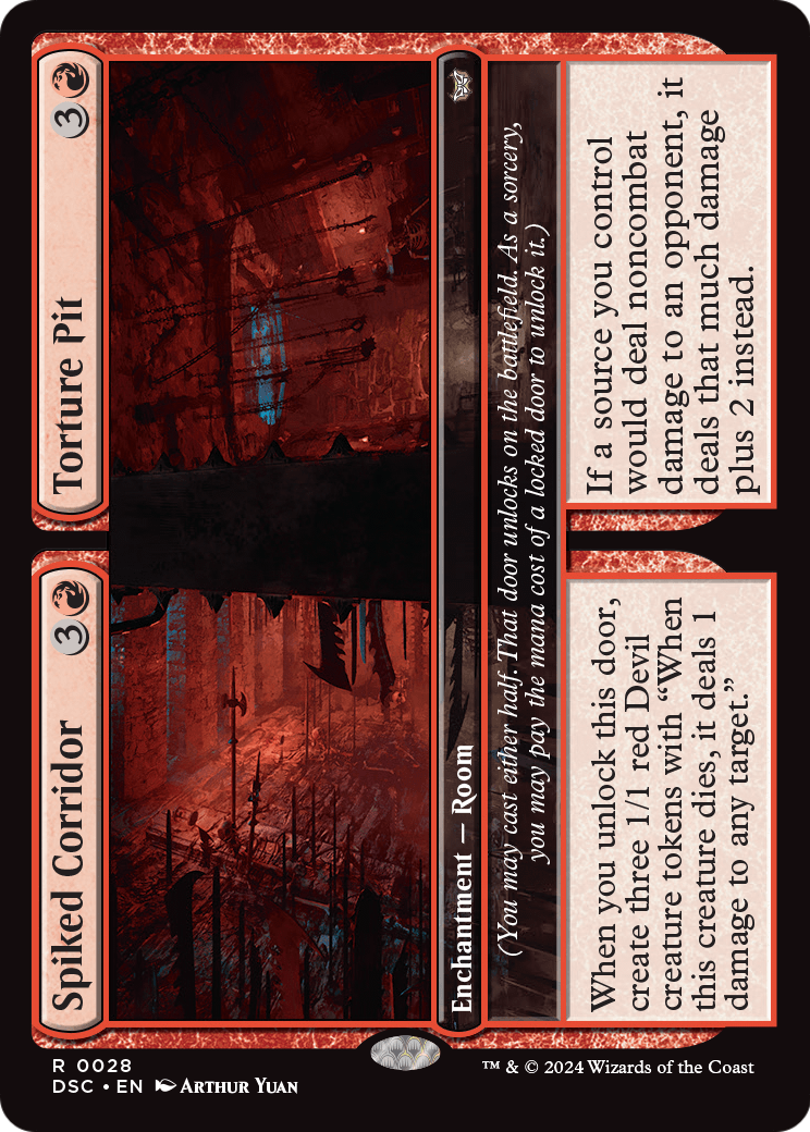 Spiked Corridor // Torture Pit (DSC-028) [Duskmourn: House of Horror Commander]