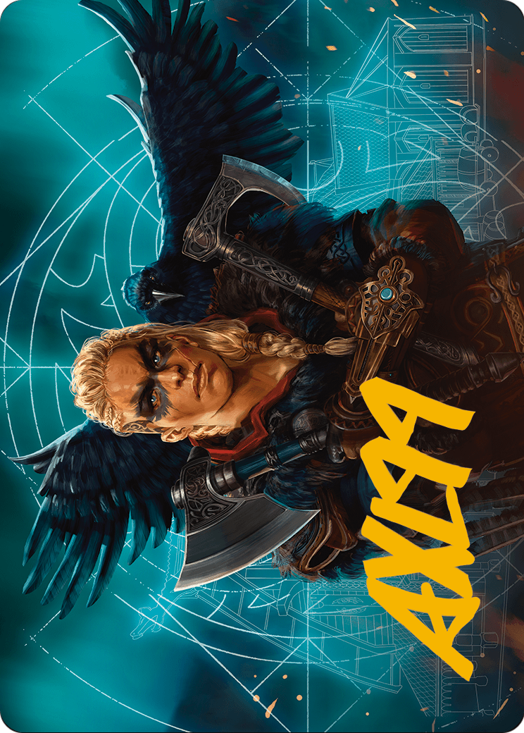 Eivor, Wolf-Kissed Art Card (Gold-Stamped Signature) (ASACR-017) (Borderless) [Assassin's Creed Art Series]