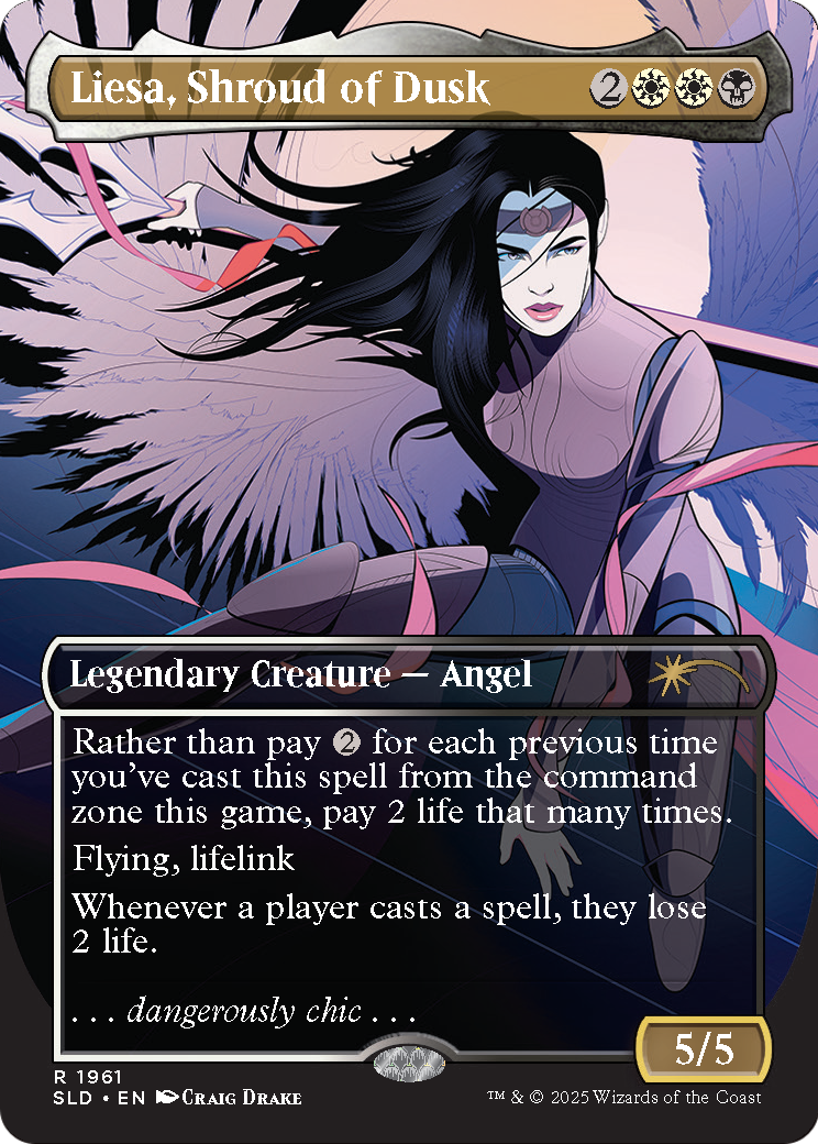 Liesa, Shroud of Dusk (Rainbow Foil) (SLD-1961) (Borderless) [Secret Lair Drop] Foil